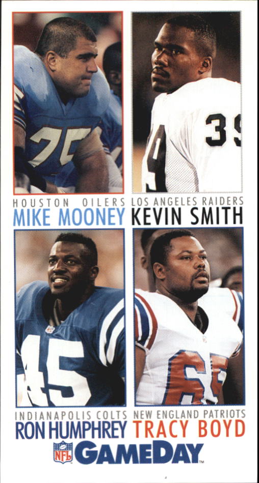 1992 GameDay #30 Mike Mooney RC/Kevin Smith RBK RC/Ron Humphrey RC/Tracy Boyd RC