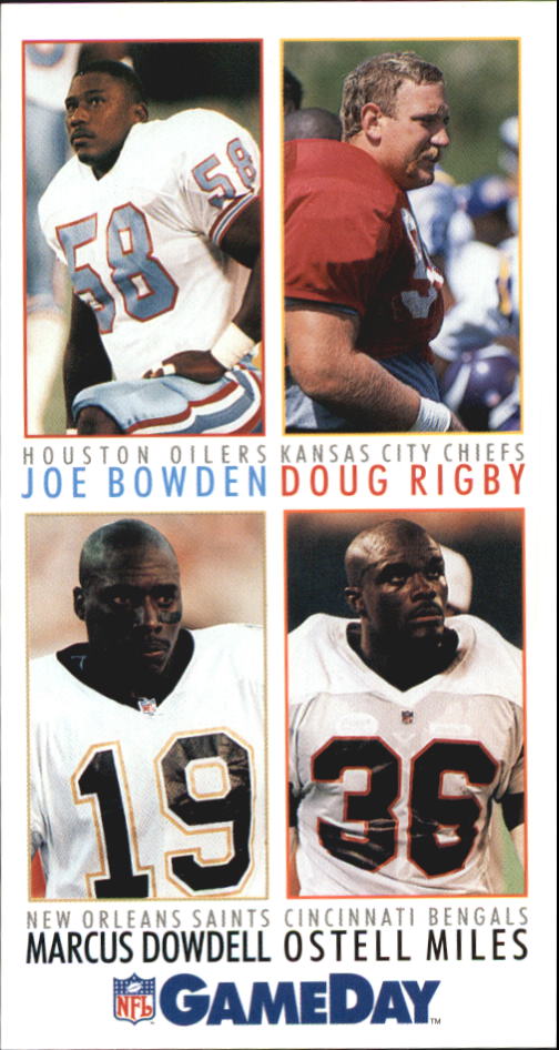 1992 GameDay - [Base] #155 - Joe Bowden, Ostell Miles, Doug Rigby, Marcus  Dowdell