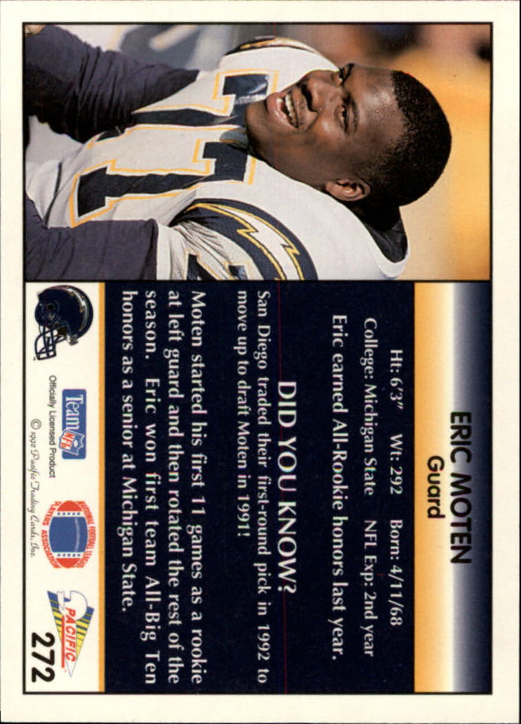 B1903- 1992 Pacific Football Cards 251-500 +Rookies -You Pick- 15+ FREE US SHIP - Picture 41 of 481