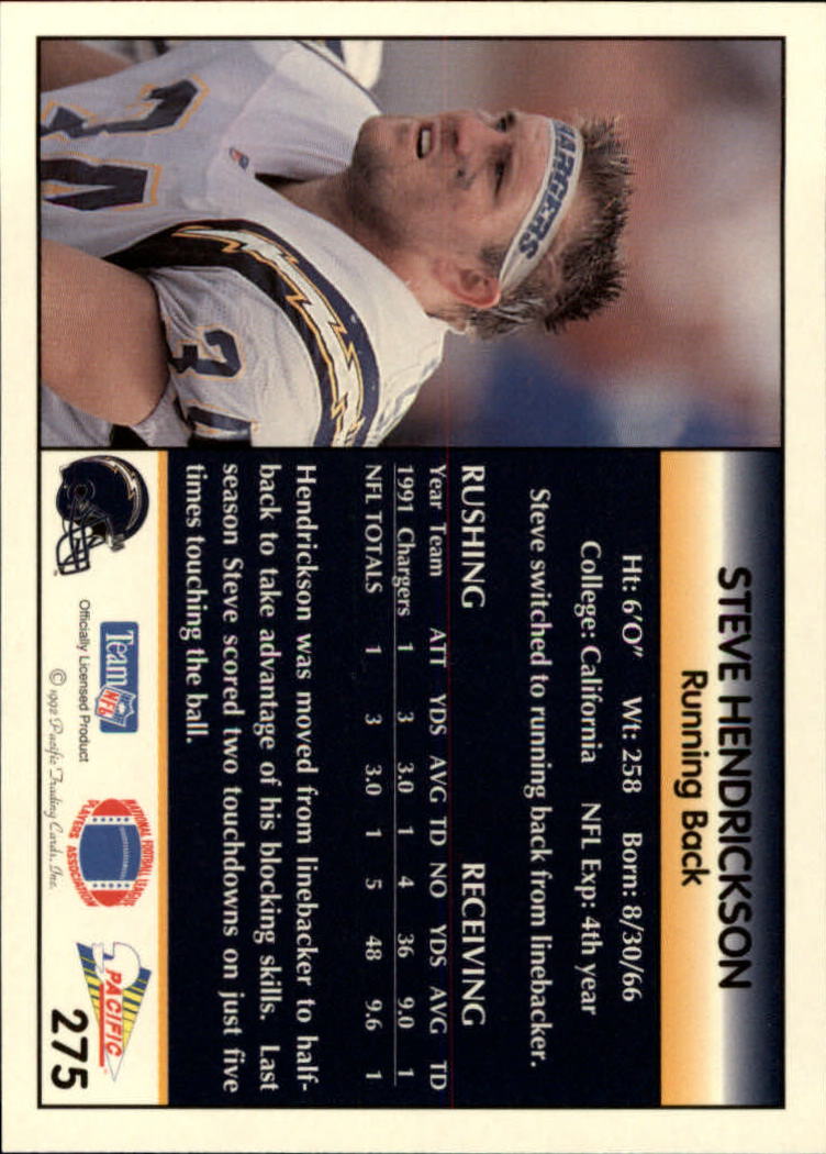 B1903- 1992 Pacific Football Cards 251-500 +Rookies -You Pick- 15+ FREE US SHIP - Picture 47 of 481