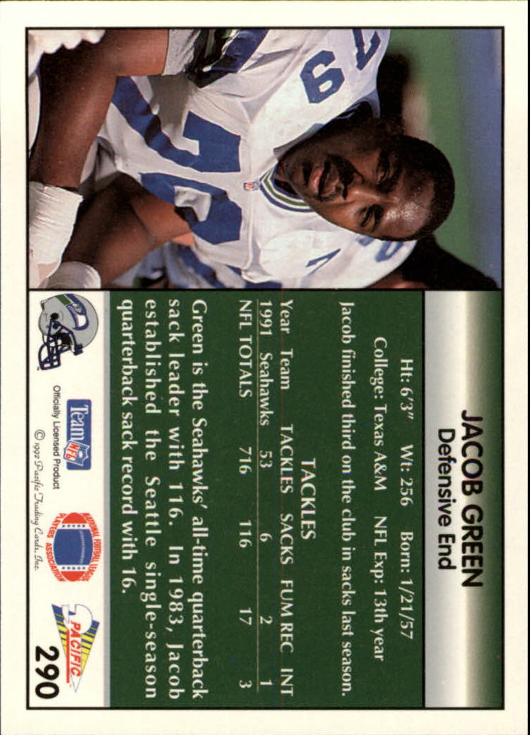 B1903- 1992 Pacific Football Cards 251-500 +Rookies -You Pick- 15+ FREE US SHIP - Picture 77 of 481
