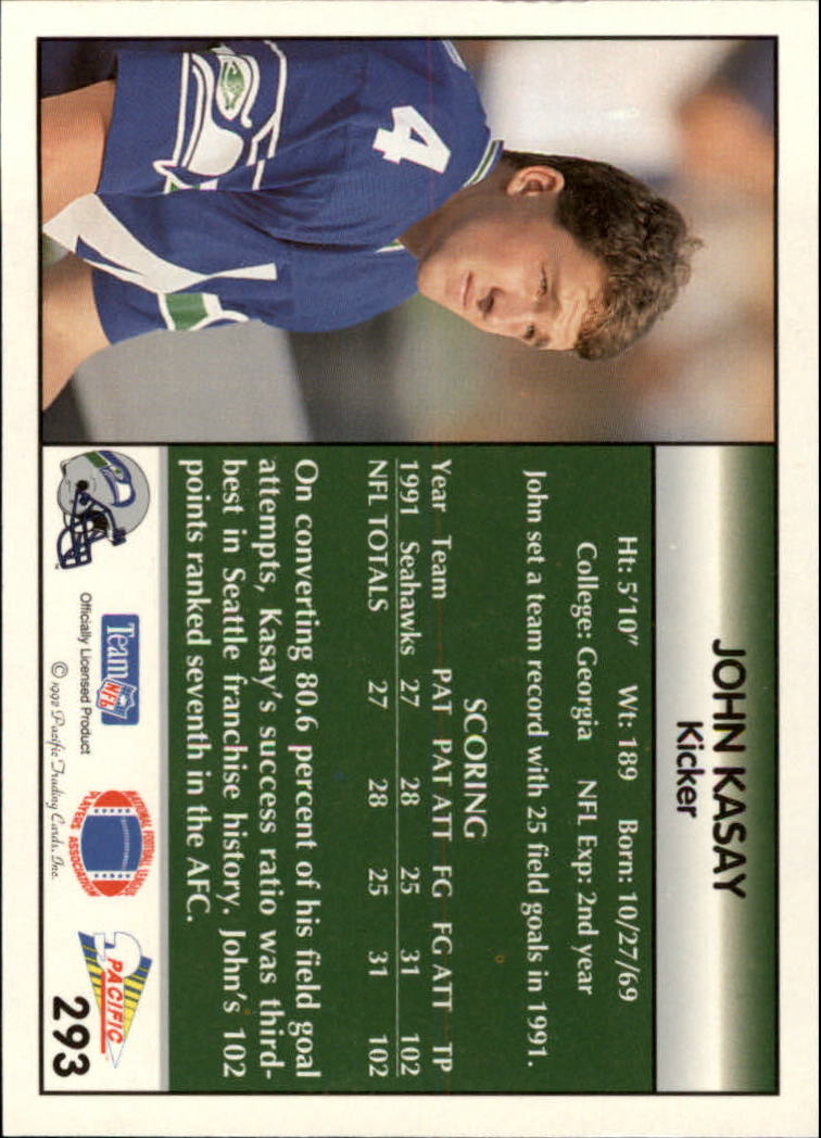 B1903- 1992 Pacific Football Cards 251-500 +Rookies -You Pick- 15+ FREE US SHIP - Picture 83 of 481