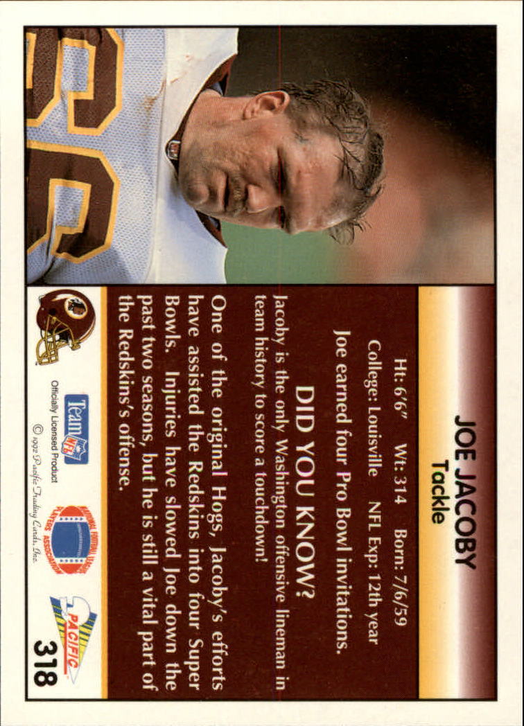 B1903- 1992 Pacific Football Cards 251-500 +Rookies -You Pick- 15+ FREE US SHIP - Picture 131 of 481