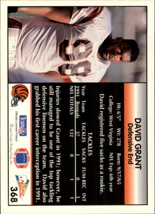 B1903- 1992 Pacific Football Cards 251-500 +Rookies -You Pick- 15+ FREE US SHIP - Picture 227 of 481