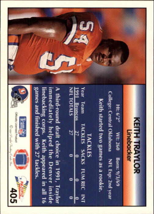 B1903- 1992 Pacific Football Cards 251-500 +Rookies -You Pick- 15+ FREE US SHIP - Picture 299 of 481