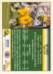 1992 Pacific Football "Main Set" Base Cards #221 to #440 - Picture 398 of 438