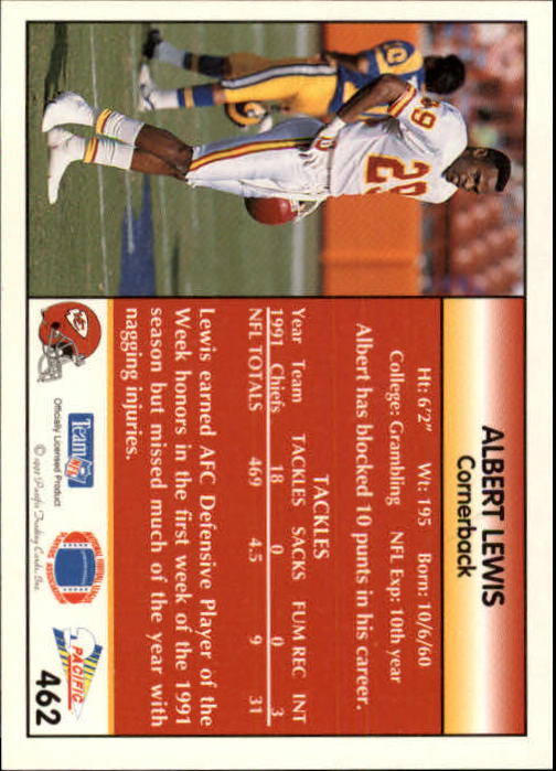 B1903- 1992 Pacific Football Cards 251-500 +Rookies -You Pick- 15+ FREE US SHIP - Picture 408 of 481