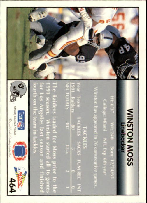 B1903- 1992 Pacific Football Cards 251-500 +Rookies -You Pick- 15+ FREE US SHIP - Picture 412 of 481