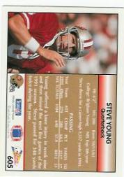 1992 Pacific #605 Steve Young back image