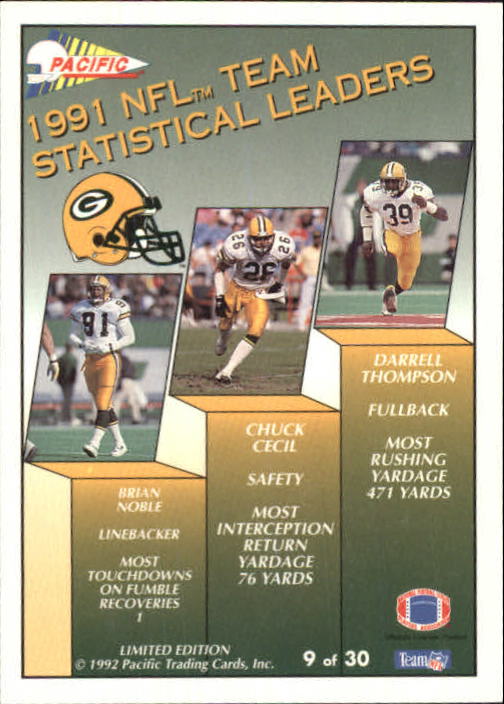1992 Pacific Football "Insert" Cards - Picture 35 of 93