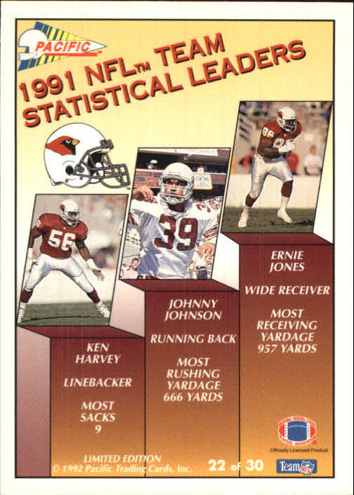 1992 Pacific Football "Insert" Cards - Picture 59 of 93