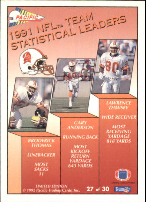 1992 Pacific Football "Insert" Cards - Picture 69 of 93