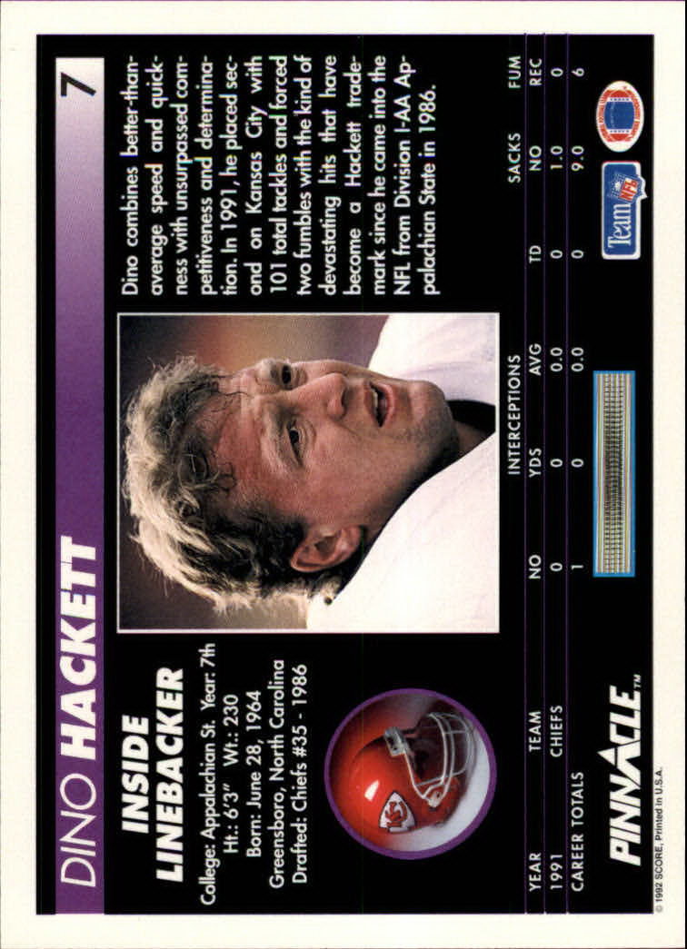 A1803- 1992 Pinnacle FB Card #s 1-250 +Rookies -You Pick- 15+ FREE US SHIP - Picture 15 of 499