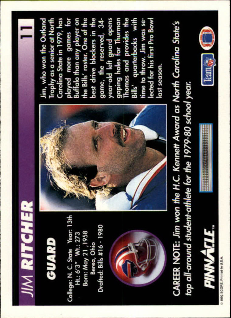 A1803- 1992 Pinnacle FB Card #s 1-250 +Rookies -You Pick- 15+ FREE US SHIP - Picture 23 of 499