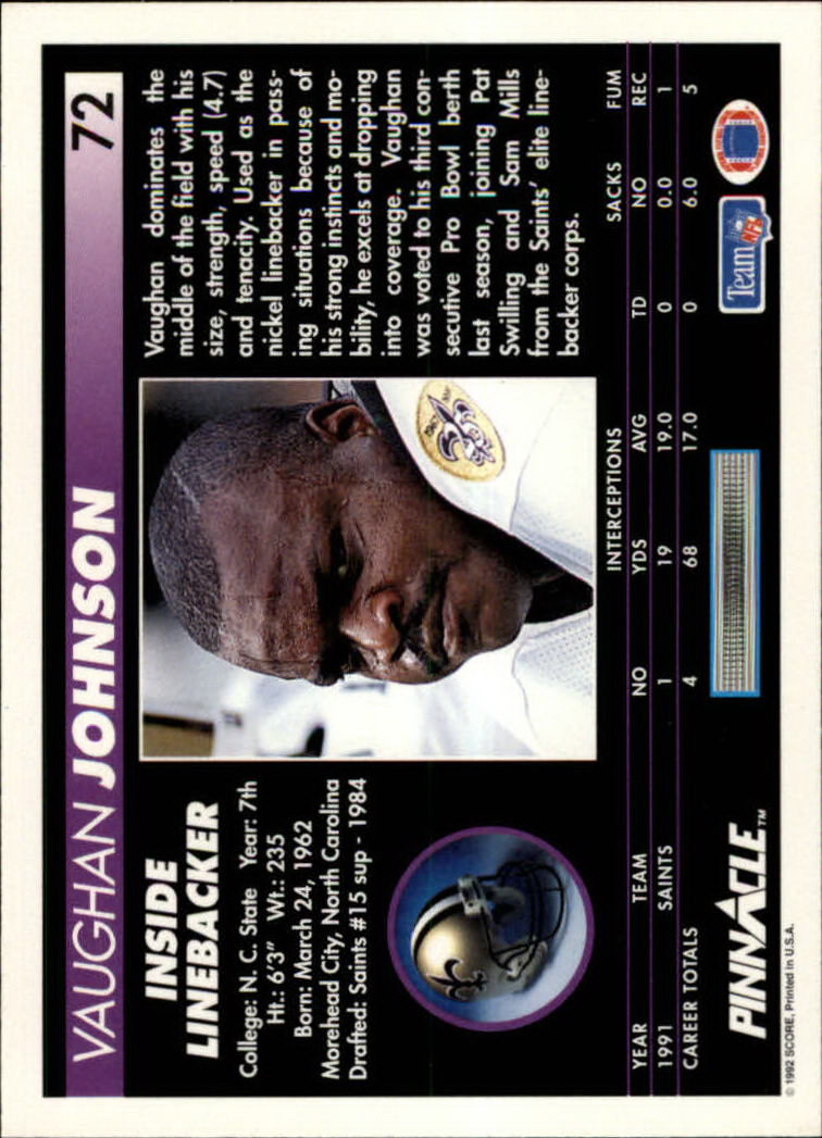 A1803- 1992 Pinnacle FB Card #s 1-250 +Rookies -You Pick- 15+ FREE US SHIP - Picture 145 of 499