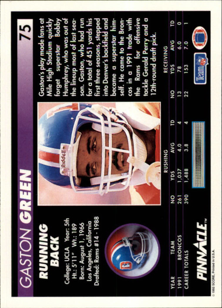 A1803- 1992 Pinnacle FB Card #s 1-250 +Rookies -You Pick- 15+ FREE US SHIP - Picture 151 of 499