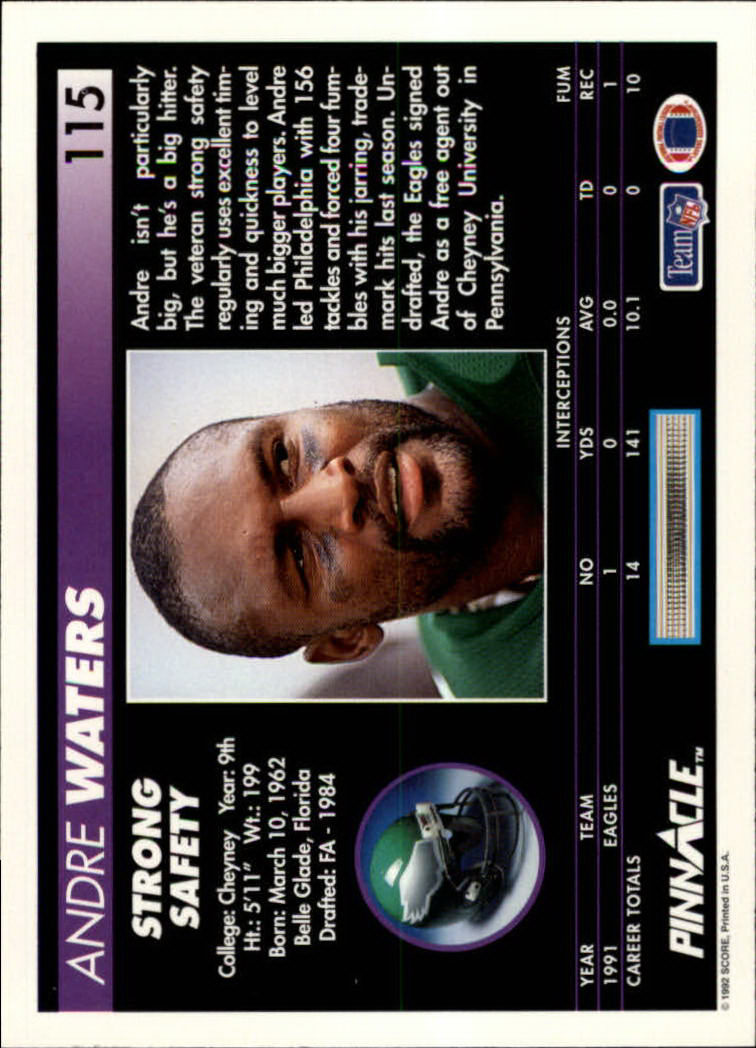 A1803- 1992 Pinnacle FB Card #s 1-250 +Rookies -You Pick- 15+ FREE US SHIP - Picture 231 of 499