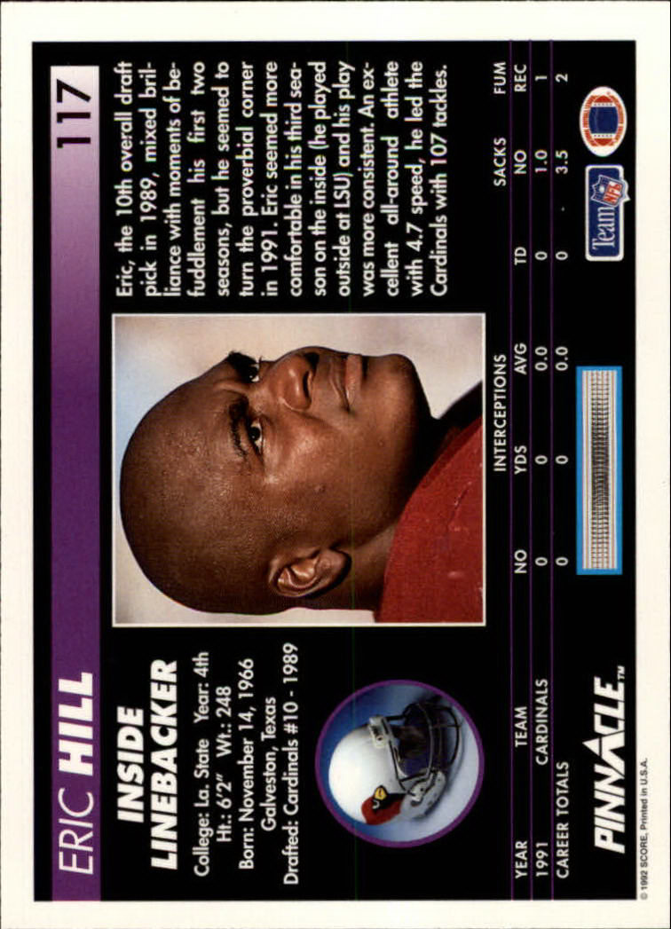 A1803- 1992 Pinnacle FB Card #s 1-250 +Rookies -You Pick- 15+ FREE US SHIP - Picture 235 of 499