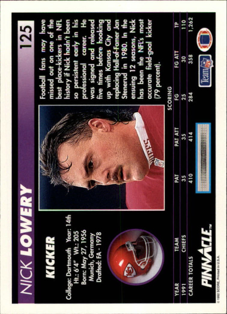 A1803- 1992 Pinnacle FB Card #s 1-250 +Rookies -You Pick- 15+ FREE US SHIP - Picture 251 of 499