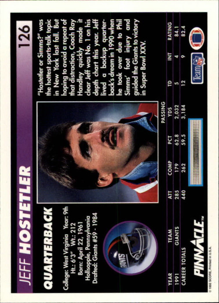 A1803- 1992 Pinnacle FB Card #s 1-250 +Rookies -You Pick- 15+ FREE US SHIP - Picture 253 of 499