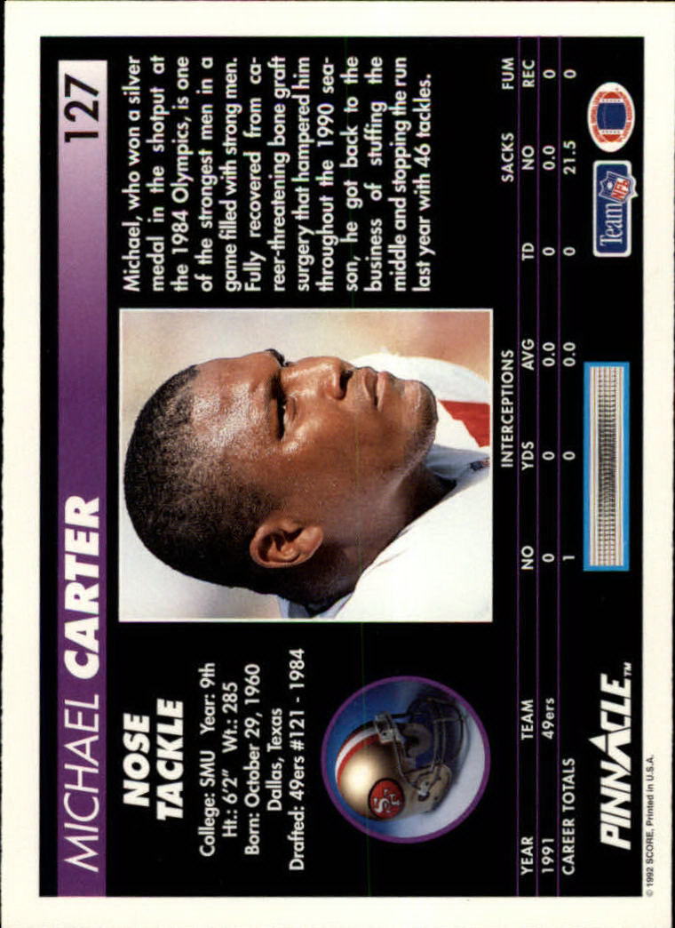 A1803- 1992 Pinnacle FB Card #s 1-250 +Rookies -You Pick- 15+ FREE US SHIP - Picture 255 of 499