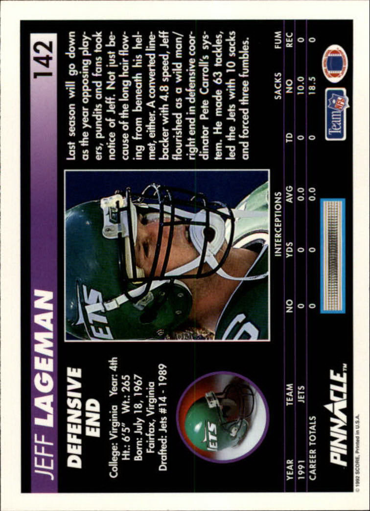A1803- 1992 Pinnacle FB Card #s 1-250 +Rookies -You Pick- 15+ FREE US SHIP - Picture 285 of 499