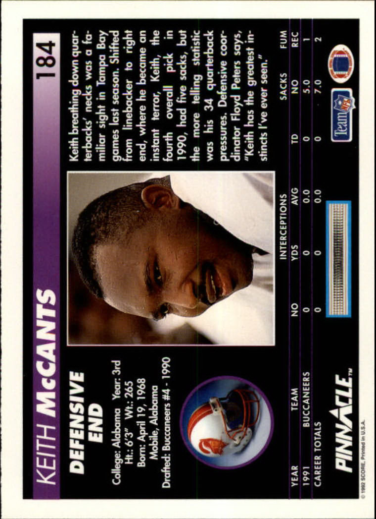 A1803- 1992 Pinnacle FB Card #s 1-250 +Rookies -You Pick- 15+ FREE US SHIP - Picture 369 of 499