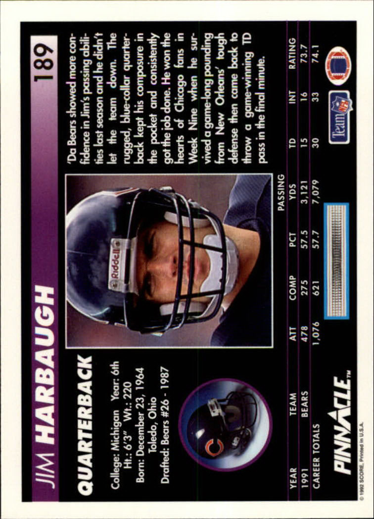 A1803- 1992 Pinnacle FB Card #s 1-250 +Rookies -You Pick- 15+ FREE US SHIP - Picture 379 of 499
