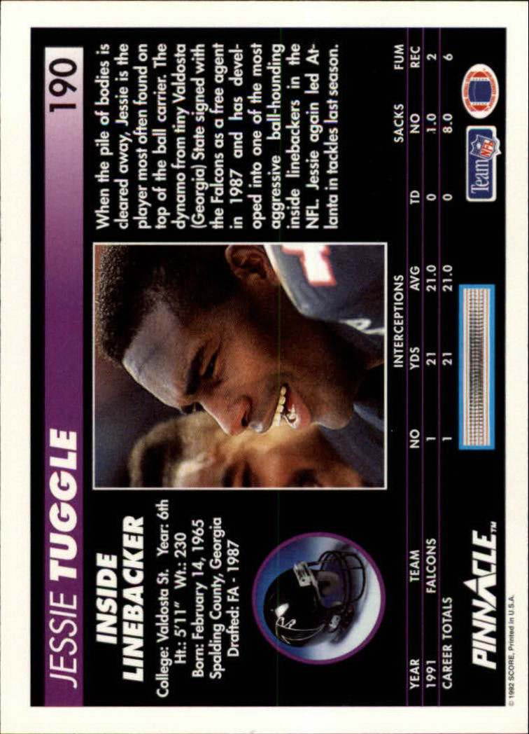 A1803- 1992 Pinnacle FB Card #s 1-250 +Rookies -You Pick- 15+ FREE US SHIP - Picture 381 of 499