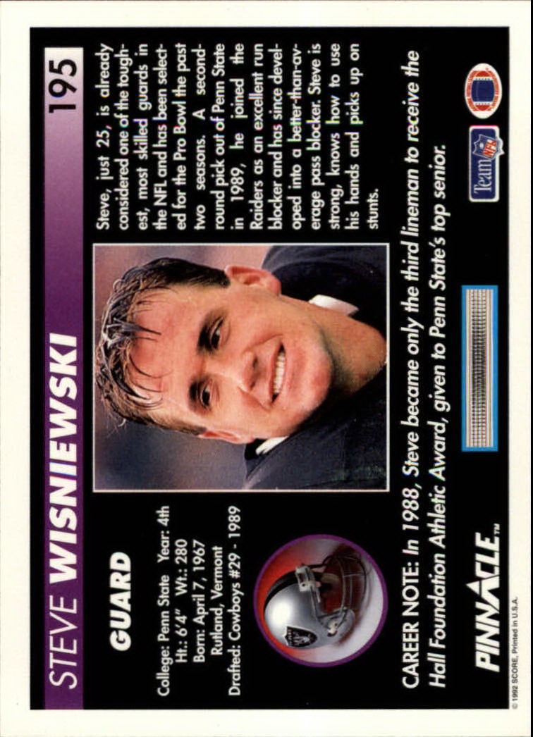 A1803- 1992 Pinnacle FB Card #s 1-250 +Rookies -You Pick- 15+ FREE US SHIP - Picture 391 of 499