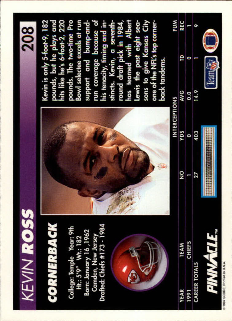 A1803- 1992 Pinnacle FB Card #s 1-250 +Rookies -You Pick- 15+ FREE US SHIP - Picture 415 of 499
