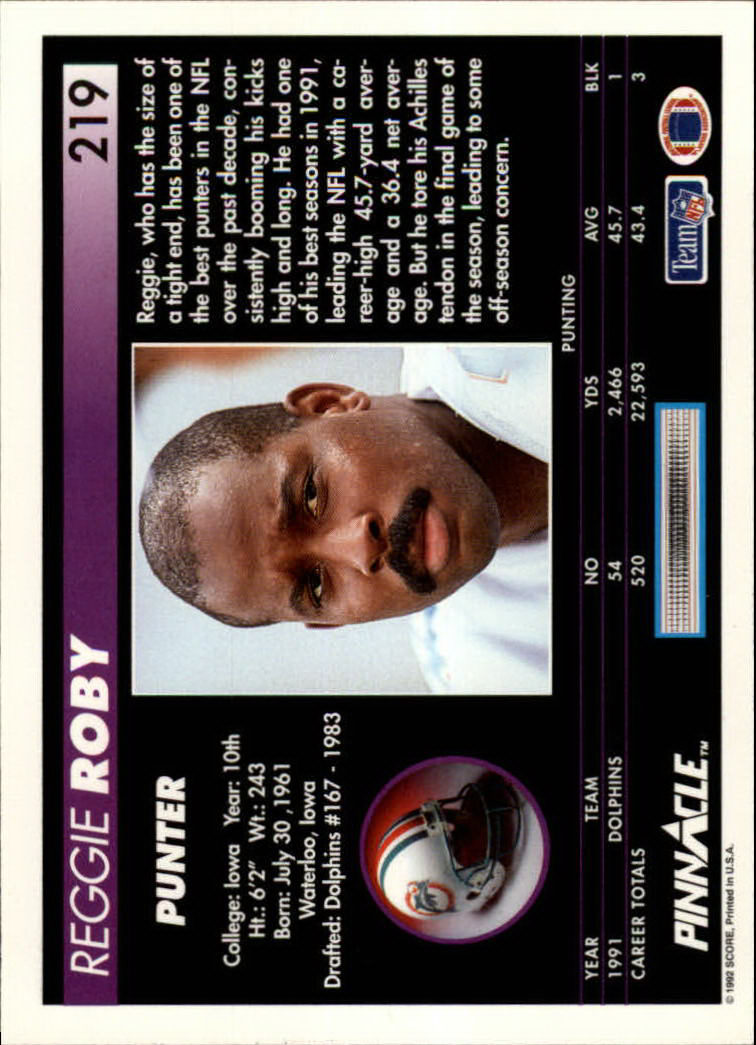 A1803- 1992 Pinnacle FB Card #s 1-250 +Rookies -You Pick- 15+ FREE US SHIP - Picture 437 of 499