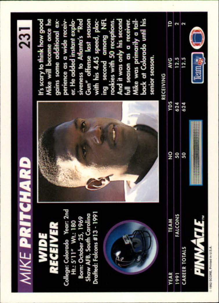 A1803- 1992 Pinnacle FB Card #s 1-250 +Rookies -You Pick- 15+ FREE US SHIP - Picture 461 of 499