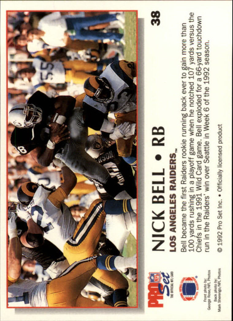 1992 Power #38 Nick Bell back image