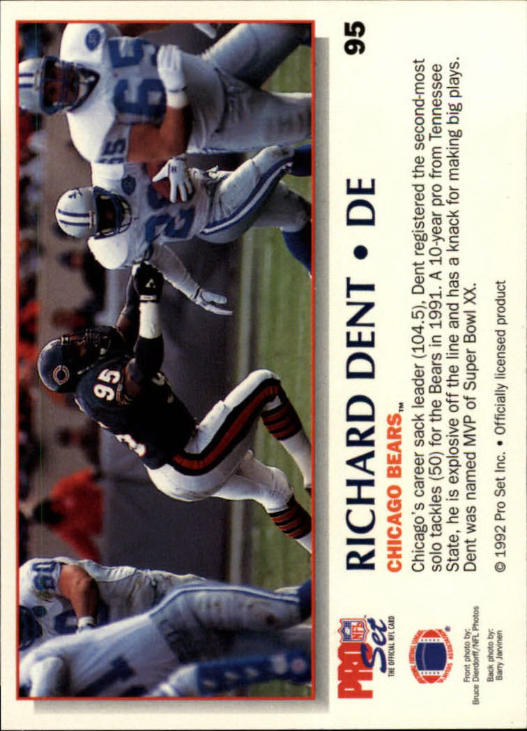 1992 Power #95 Richard Dent back image