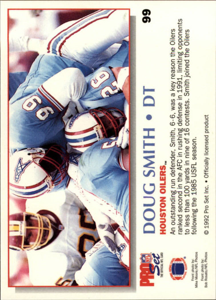 1992 Power #99 Doug Smith back image