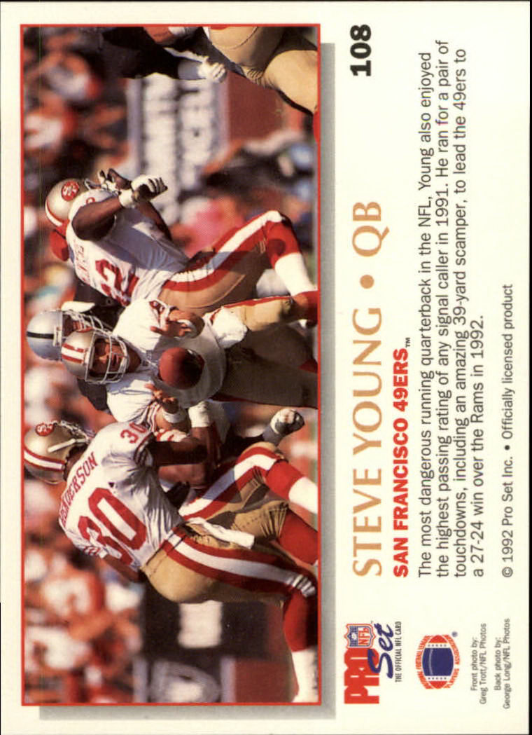 1992 Power #108 Steve Young back image
