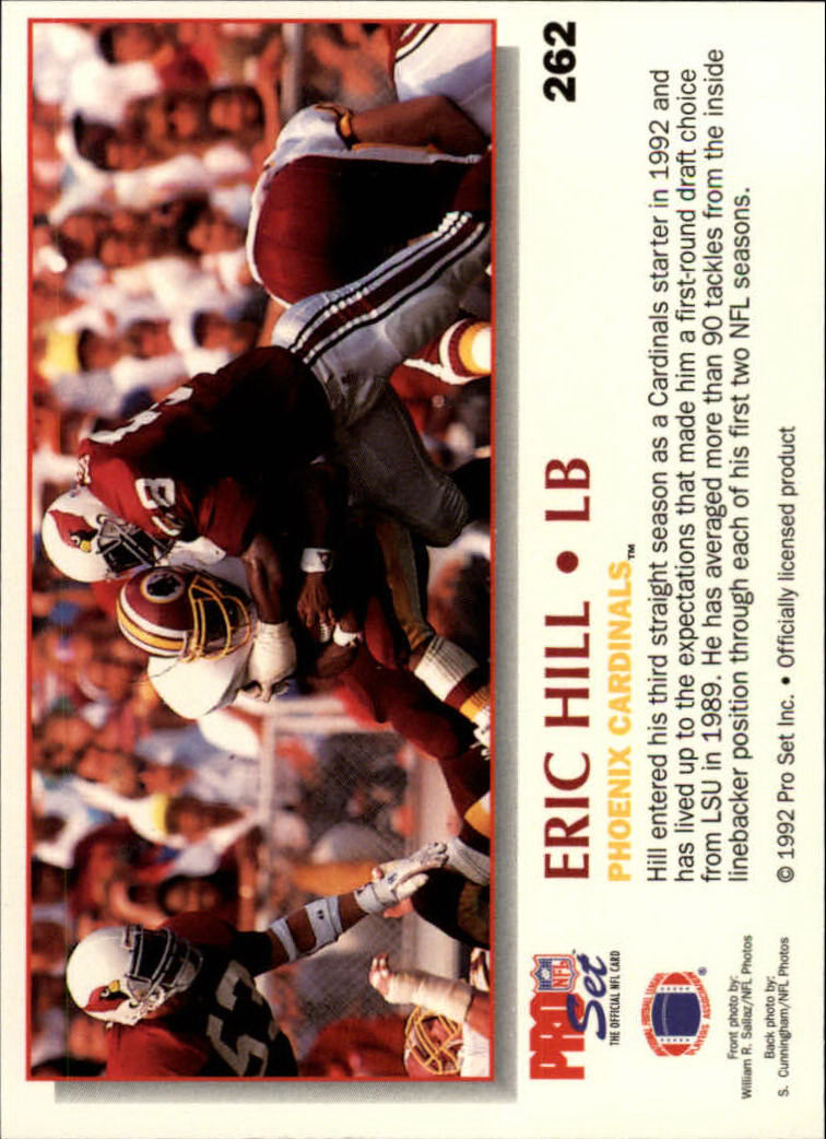 1992 Power #262 Eric Hill back image