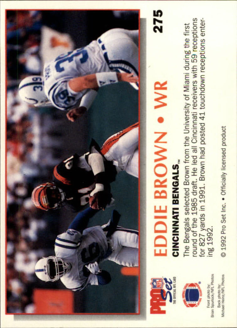 1992 Power #275 Eddie Brown back image