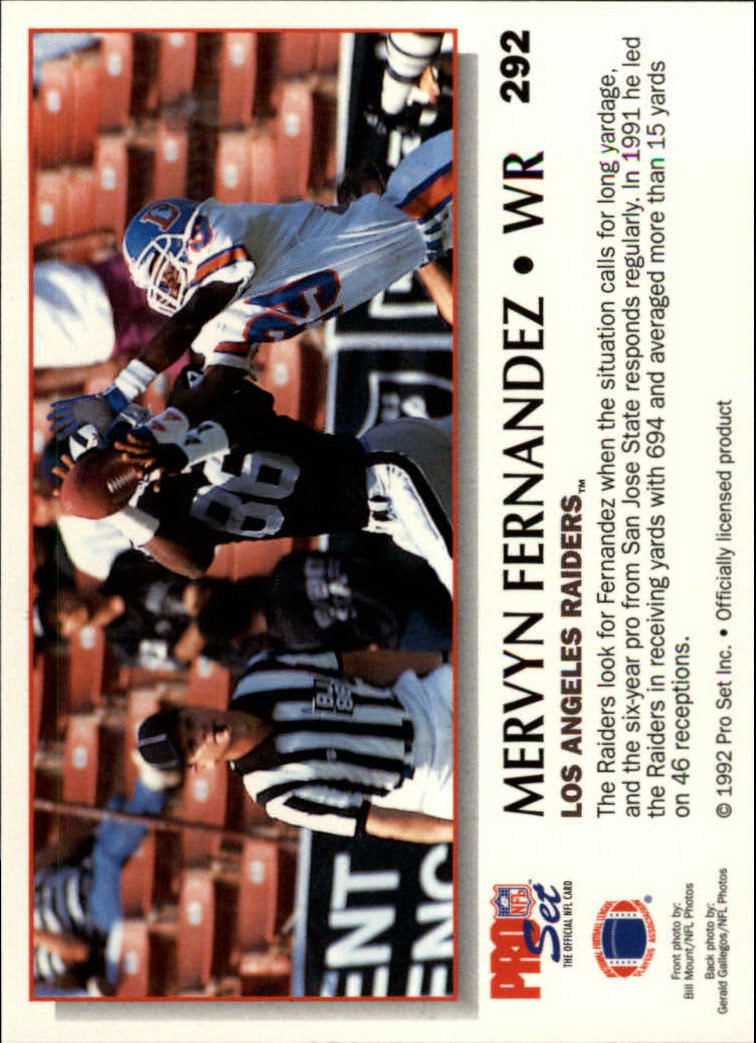 1992 Power #292 Mervyn Fernandez back image