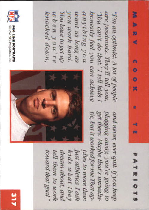 1992 Pro Line Portraits Football "Main Set" Base Cards #301 to #467 - Picture 35 of 329