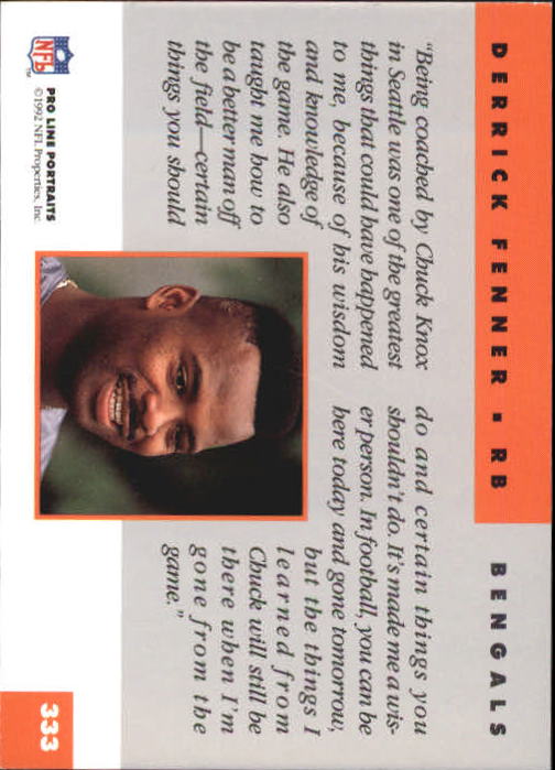 1992 Pro Line Portraits Football "Main Set" Base Cards #301 to #467 - Picture 67 of 329