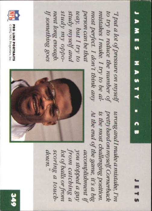 1992 Pro Line Portraits Football "Main Set" Base Cards #301 to #467 - Picture 99 of 329