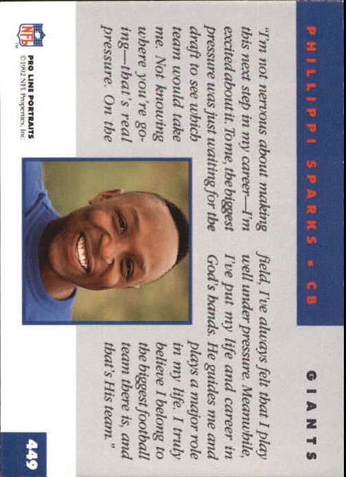 1992 Pro Line Portraits Football "Main Set" Base Cards #301 to #467 - Picture 297 of 329
