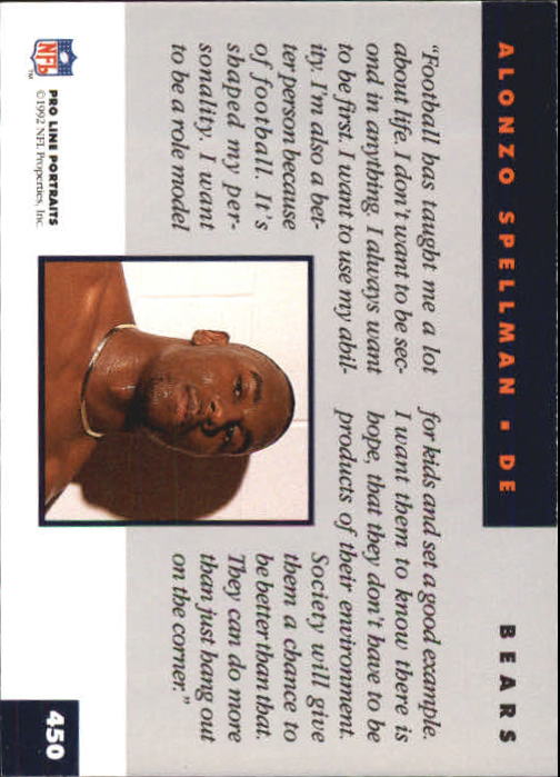 1992 Pro Line Portraits Football "Main Set" Base Cards #301 to #467 - Picture 299 of 329