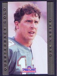 1992 Pro Line Portraits QB Gold #12 Dan Marino