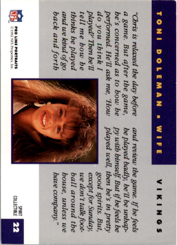 1992 Pro Line Portraits Football "Insert" Cards - Picture 87 of 89