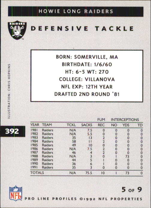 1992 Pro Line Profiles Football "Main Set" Base Cards #361 to #495, Checklists - Picture 65 of 289