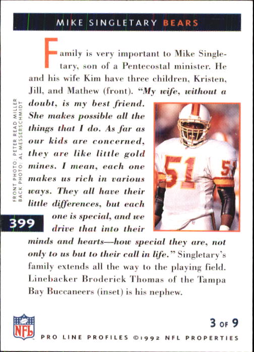 1992 Pro Line Profiles Football "Main Set" Base Cards #361 to #495, Checklists - Picture 79 of 289