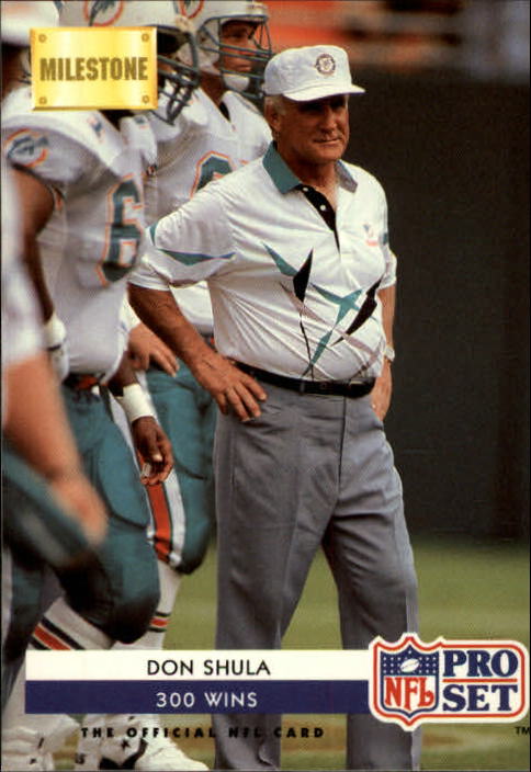 : Don Shula REPLAY Football Card-300 Wins-Miami Dolphins